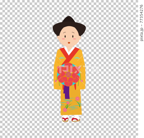 沖縄の伝統的な着物(紅型) 沖縄の伝統的な着物(紅型) 77354276