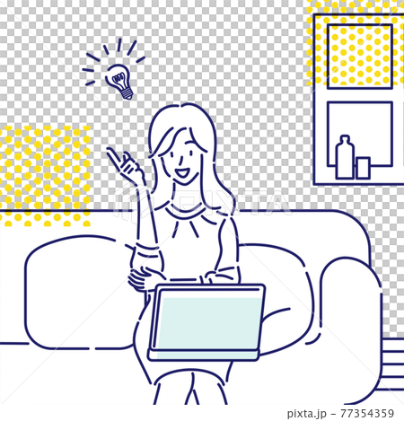 Telework Living A woman with inspirational ideas 77354359