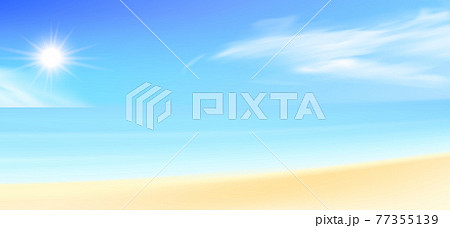 真夏の背景デザイン 青い空と白い雲のイラスト素材 真夏の背景デザイン 青い空と白い雲のイラスト素材