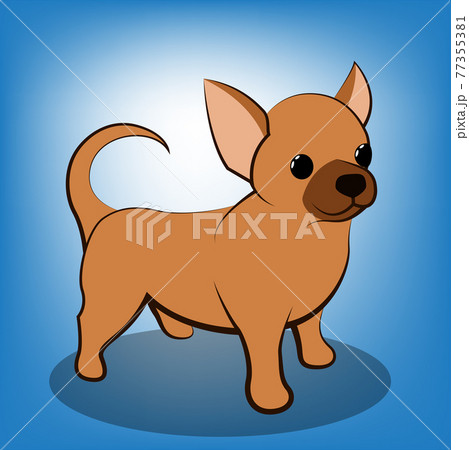 Cute Cartoon Vector Illustration of a Chihuahua  puppy dog 77355381