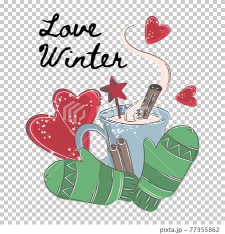 LOVE WINTER Merry Christmas New Year Cartoon Hand Drawn Flat Style Clip Art Vector Illustration Set For Print LOVE WINTER Merry Christmas New Year Cartoon Hand Drawn Flat Style Clip Art Vector Illustration Set For Print 77355862