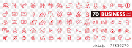 illustration of business icon set vector illustration of business icon set vector 77356270