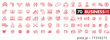 illustration of business icon set vector 77356275