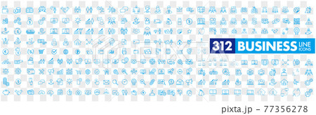 illustration of business icon set vector 77356278