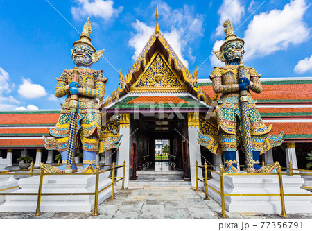 Wat Phra Kaew, Temple of the Emerald Buddha, Thailand. Wat Phra Kaew, Temple of the Emerald Buddha, Thailand. 77356791