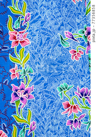 The beautiful of art Batik textile pattern. The beautiful of art Batik textile pattern. 77356858