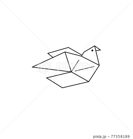 Origami Pigeon Icon in a Trendy minimalistic... - Stock Illustration  [77358189] - PIXTA