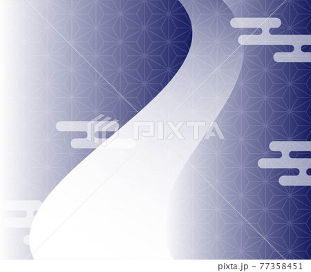 和な背景イラスト 七夕 天の川イメージ ベクター 77358451