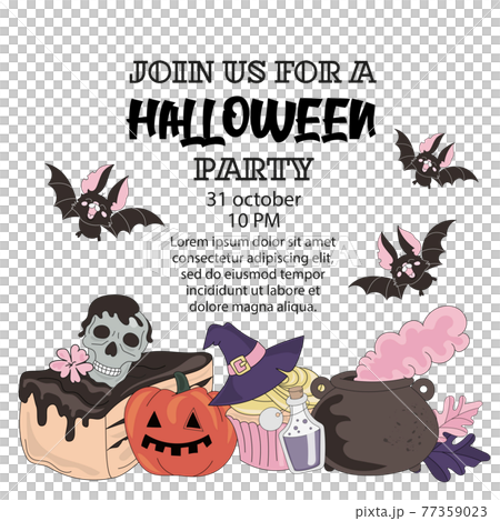 JOIN US Halloween Mystical Holiday Cartoon Vector Illustration Set For Print JOIN US Halloween Mystical Holiday Cartoon Vector Illustration Set For Print 77359023