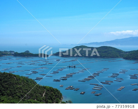 初夏の虫明湾の眺望 77359918