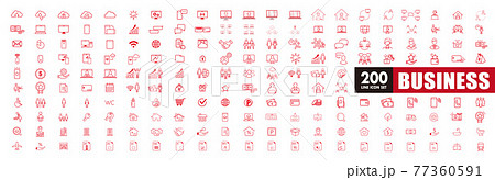 business contacts icons set vector 77360591