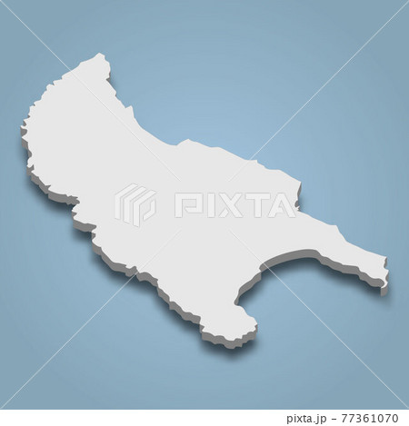 3d isometric map of Zante is an island in Ionian Islands 77361070