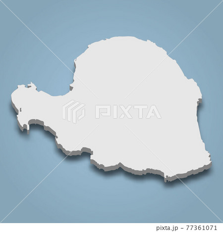 3d isometric map of Yoron is an island in Japan 77361071