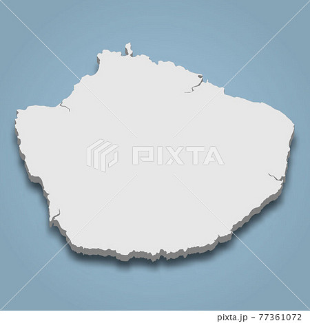 3d isometric map of Yakushima is an island in Japan 77361072