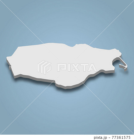 3d isometric map of Ly Son is an island in Vietnam 77361575
