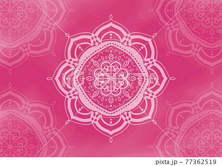 エンジ水彩背景の曼荼羅シンボル壁紙のイラスト素材 77362519 Pixta