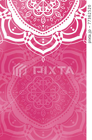 エンジ水彩背景の曼荼羅シンボルカード 77362520