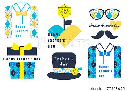 父の日　アーガイル柄のデザイン 77363096