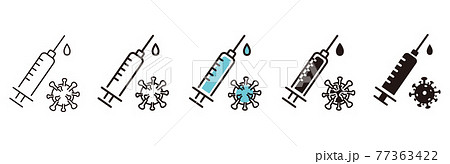 Medicine vaccine sign. Medical syringe icon. set v Medicine vaccine sign. Medical syringe icon. set v 77363422