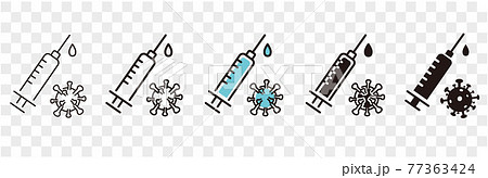 Medicine vaccine sign. Medical syringe icon. set v 77363424