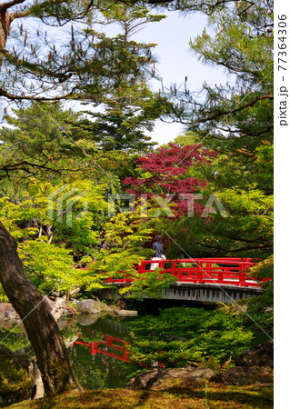 日本庭園の橋 77364306