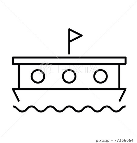 Houseboat home thin line icon 77366064