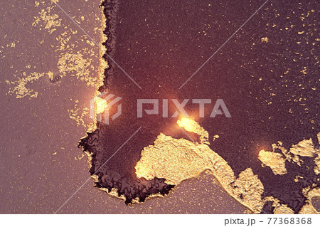 Purple, pink and gold pattern with texture of marble and sparkles 77368368