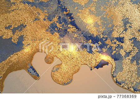 Blue, pink and gold pattern with texture of marble and sparkles Blue, pink and gold pattern with texture of marble and sparkles 77368369
