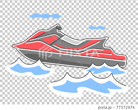 Illustration of a personal watercraft Illustration of a personal watercraft 77372974