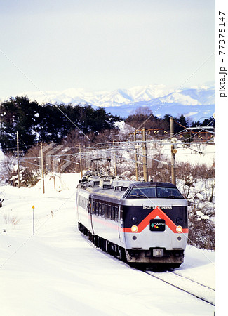 1998年　雪の磐越西線を行く485系特急ビバあいづ 77375147