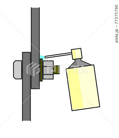 ネジを緩める潤滑剤を噴射する断面図 77375790