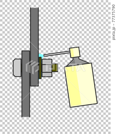 ネジを緩める潤滑剤を噴射する断面図 77375790