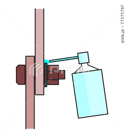 ネジを緩める潤滑剤を噴射する断面図 ネジを緩める潤滑剤を噴射する断面図 77375797