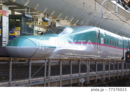 東京駅に停車中の東北新幹線E5系 東京駅に停車中の東北新幹線E5系 77376023