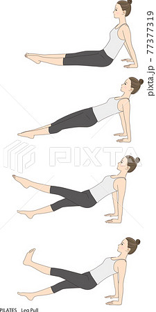 Pilates sequence, leg pull - Stock Illustration [77377319] - PIXTA