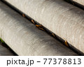 Gray stone pipes for water drains, urban repair work 77378813