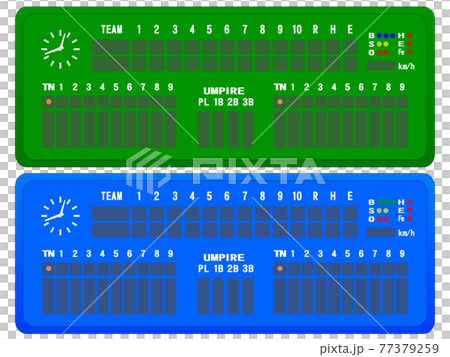 野球スコアボードのイラスト素材