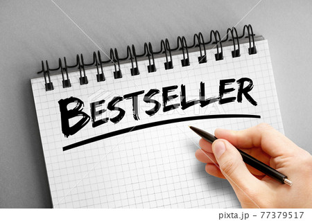 Bestseller text on notepad, concept background Bestseller text on notepad, concept background 77379517