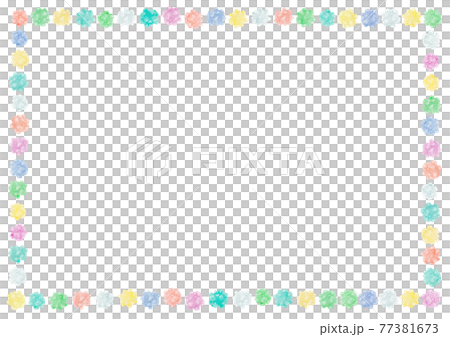 こんぺいとう 金平糖 イラスト リアル フレームのイラスト素材