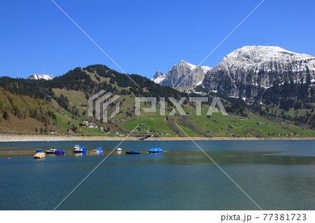 Innerthal, small village at the shore of Lake Wagital. Innerthal, small village at the shore of Lake Wagital. 77381723