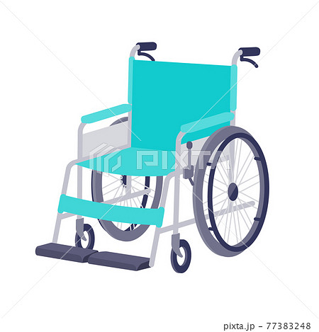 車椅子 普通型および自走式 のイラスト素材