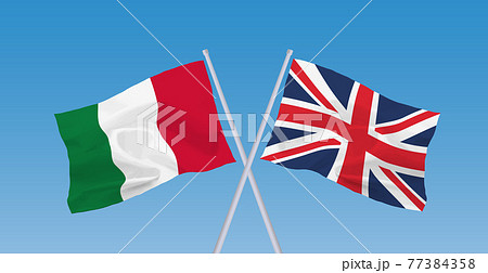 イタリアとイギリスの国旗