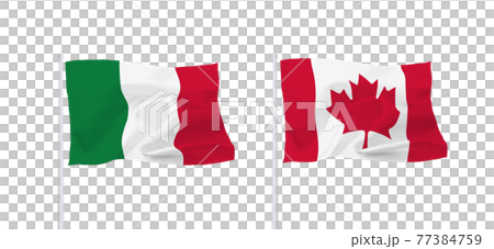 意大利和加拿大的旗幟 意大利和加拿大的旗幟 77384759