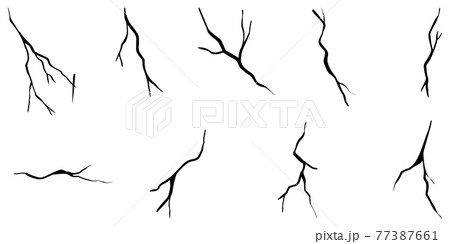 Set of hand drawn cracks Isolated on white background. vector illustration Set of hand drawn cracks Isolated on white background. vector illustration 77387661