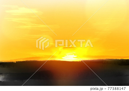 夕焼け のイラストのイラスト素材 夕焼け のイラストのイラスト素材