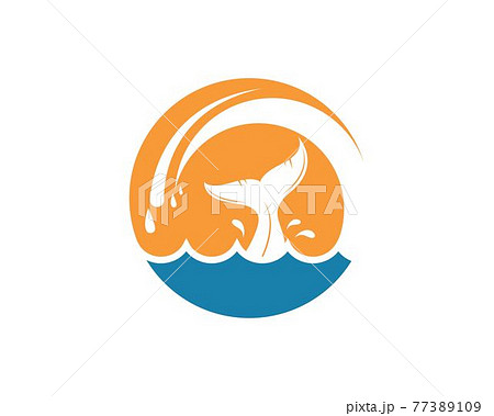 whale tail icon vector illustration design 77389109