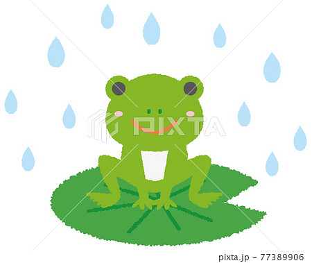 かえると雨のイラスト素材 かえると雨のイラスト素材