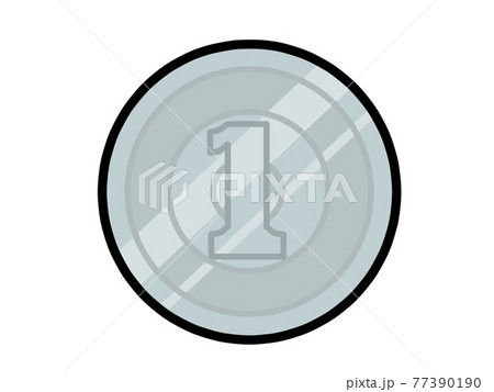 小銭 一円玉のイラストのイラスト素材