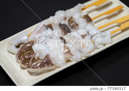 紋甲いかげそ串 七輪で炭火焼き 紋甲いかげそ串 七輪で炭火焼き 77390317