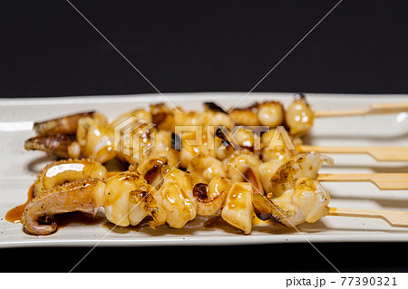 紋甲いかげそ串　七輪で炭火焼き 77390321